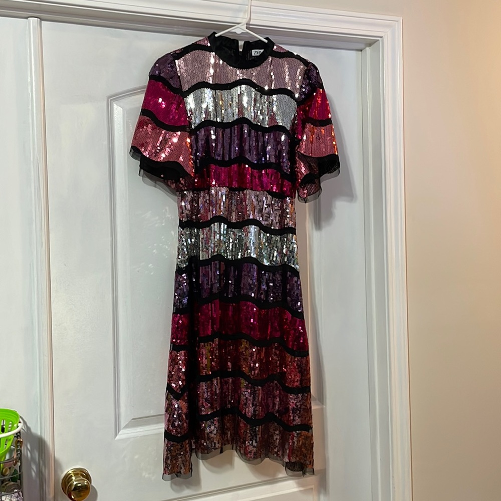 Sequin dressy dress waist 28 inches